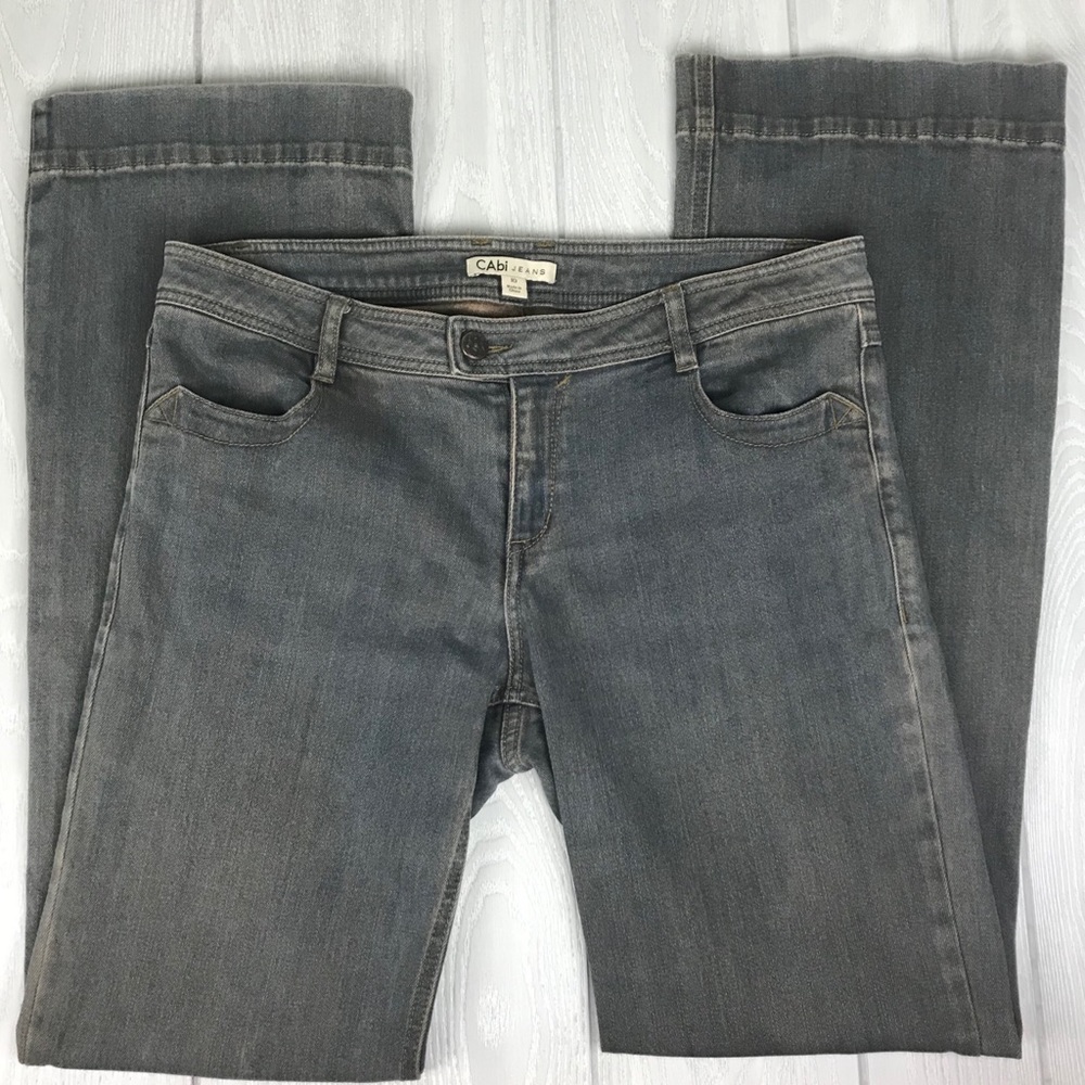 CAbi flare leg mid rise rust wash jeans